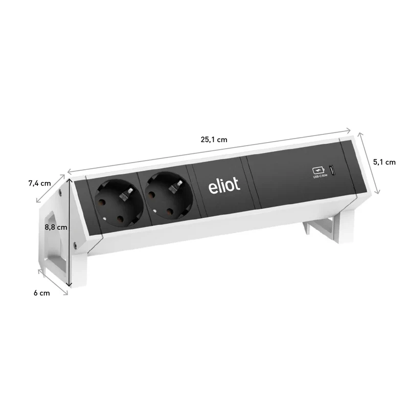 Desk Auftischsteckdose mit 60W USB-C
