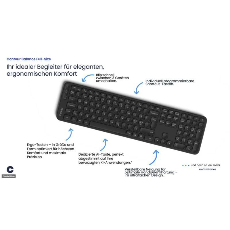 Kombi Angebot Contour - Balance Full-Size Tastatur DE + Touchpad-Maus