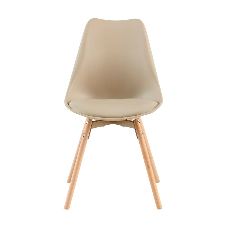 OATS 4er-Set Esszimmerstühle, gepolstert, Khaki/Helles Khaki