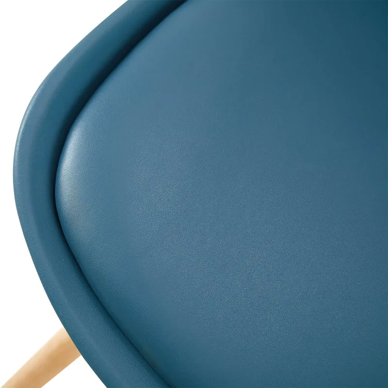 OATS Set mit 4 Seitenstühlen – Hellgrau Blau / Dunkelgrau Blau/Eiscreme grün