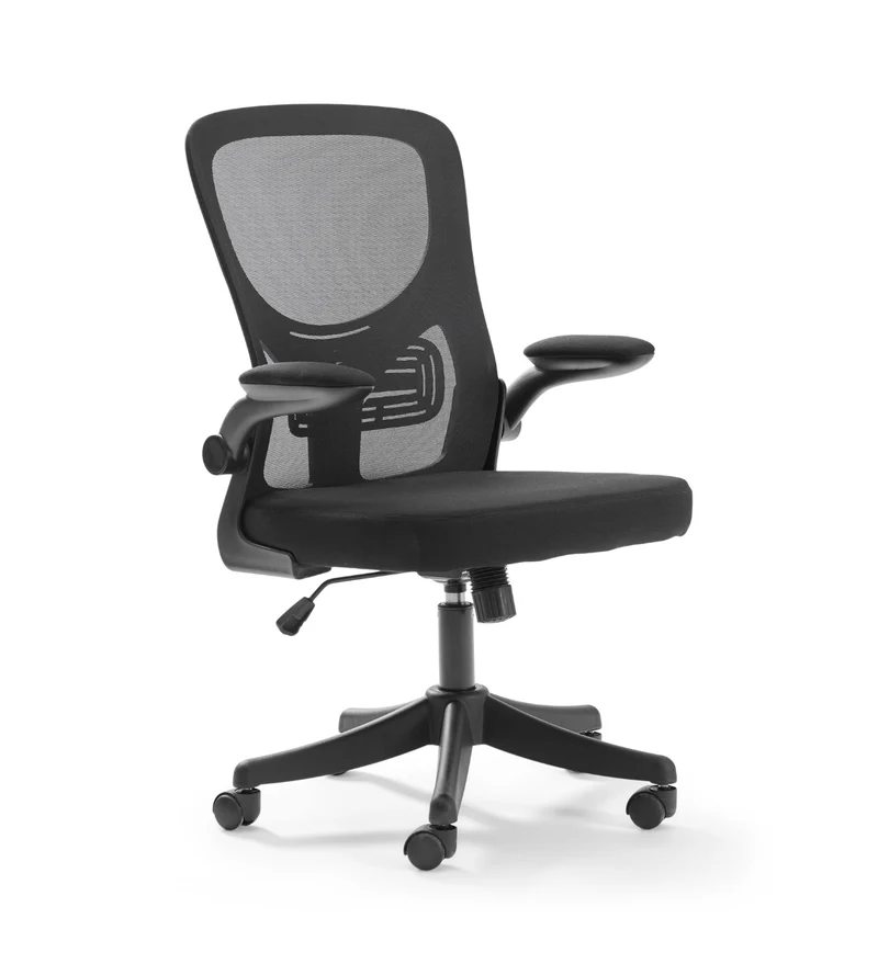 Bürostuhl „Felix“ in schwarzem Netzgewebe/schwarz