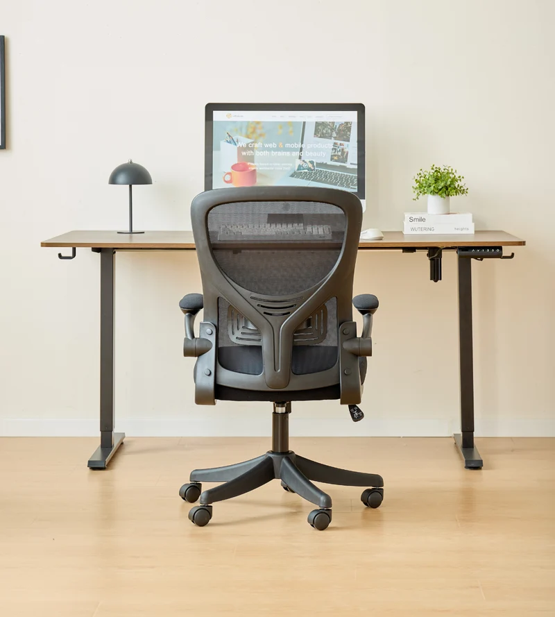Bürostuhl „Felix“ in schwarzem Netzgewebe/schwarz