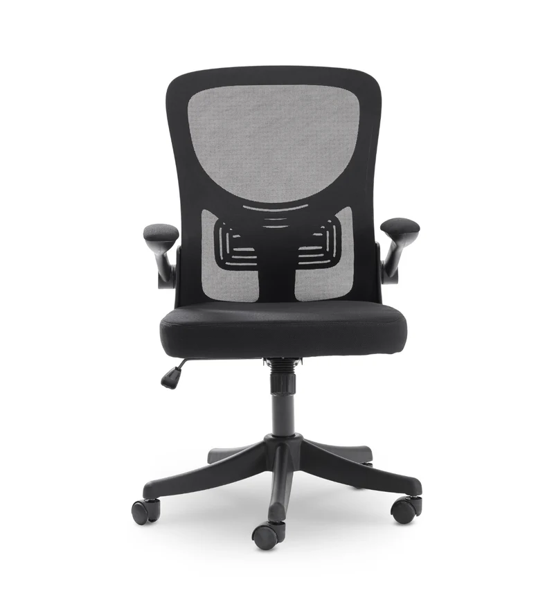 Bürostuhl „Felix“ in schwarzem Netzgewebe/schwarz