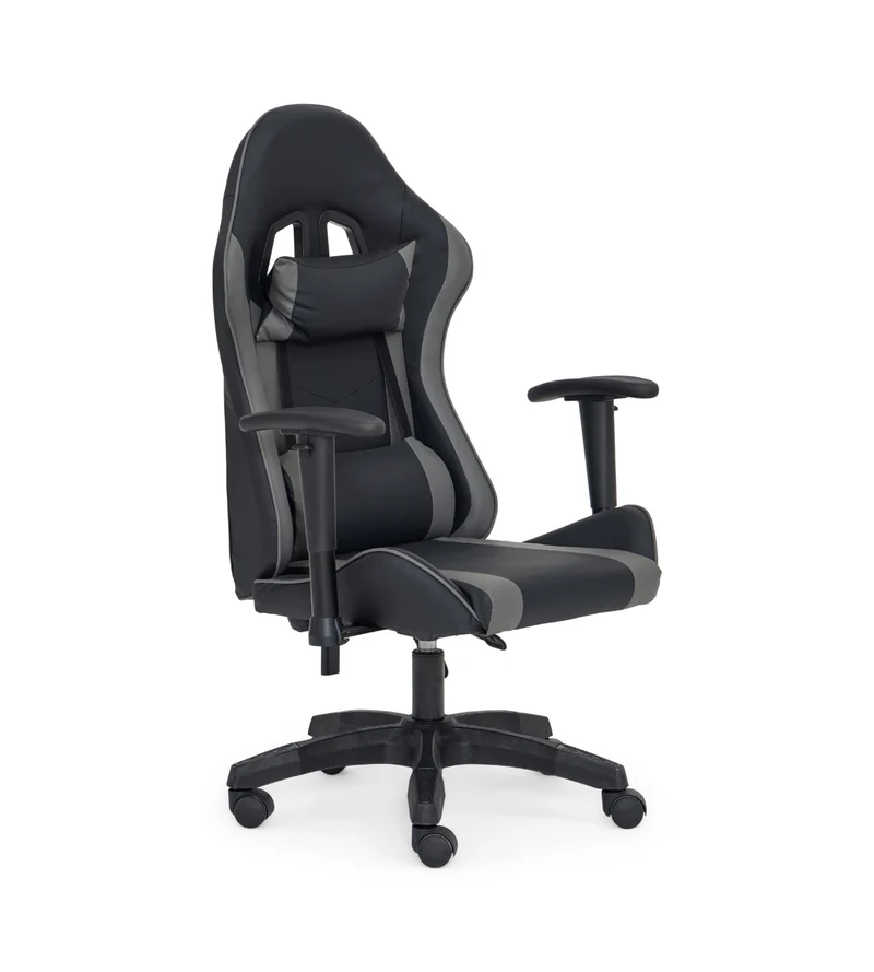 Julian Gaming-Stuhl aus schwarzem/grauem Kunstleder