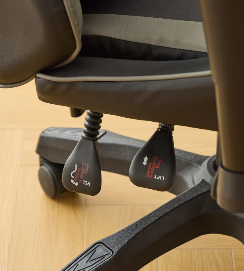 Julian Gaming-Stuhl aus schwarzem/grauem Kunstleder