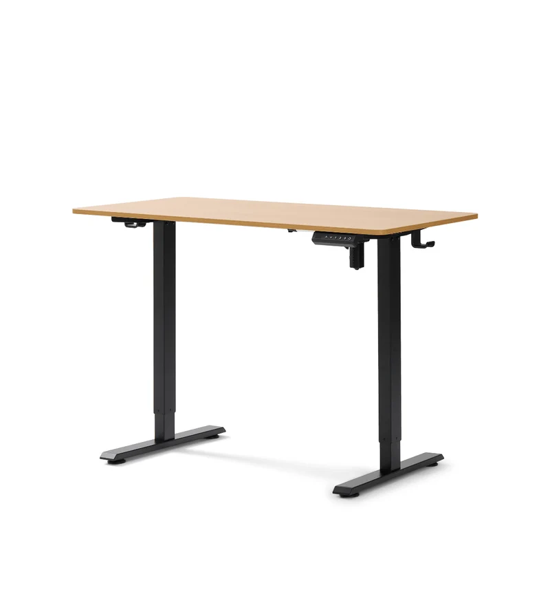 Damian Höhenverstellbarer Schreibtisch 115 x 60 cm aus Eichenfurnier