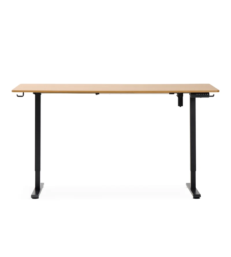 Damian höhenverstellbarer Schreibtisch 160x80 cm Schreibtisch in Eichenfurnier