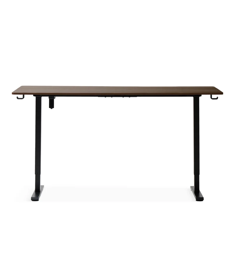 Damian Höhenverstellbarer Schreibtisch 160 x 80 cm aus geräuchertem Eichenfurnier