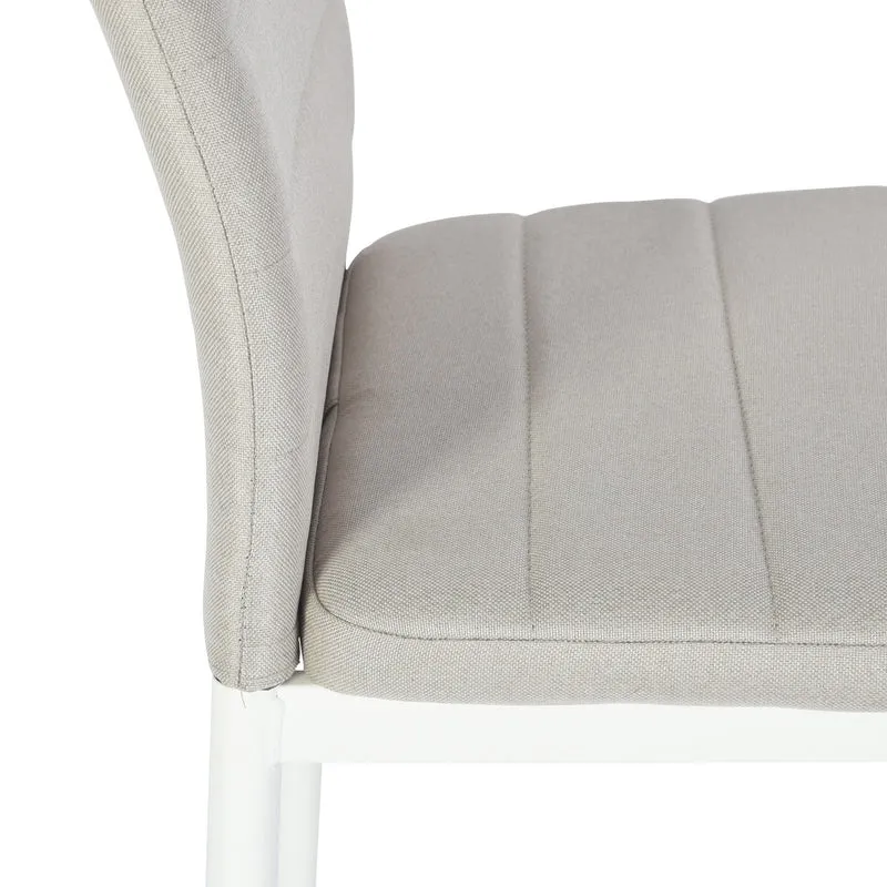Moderne gepolsterte Esszimmerstühle (6er-Set) – Beige/Grau – ANN