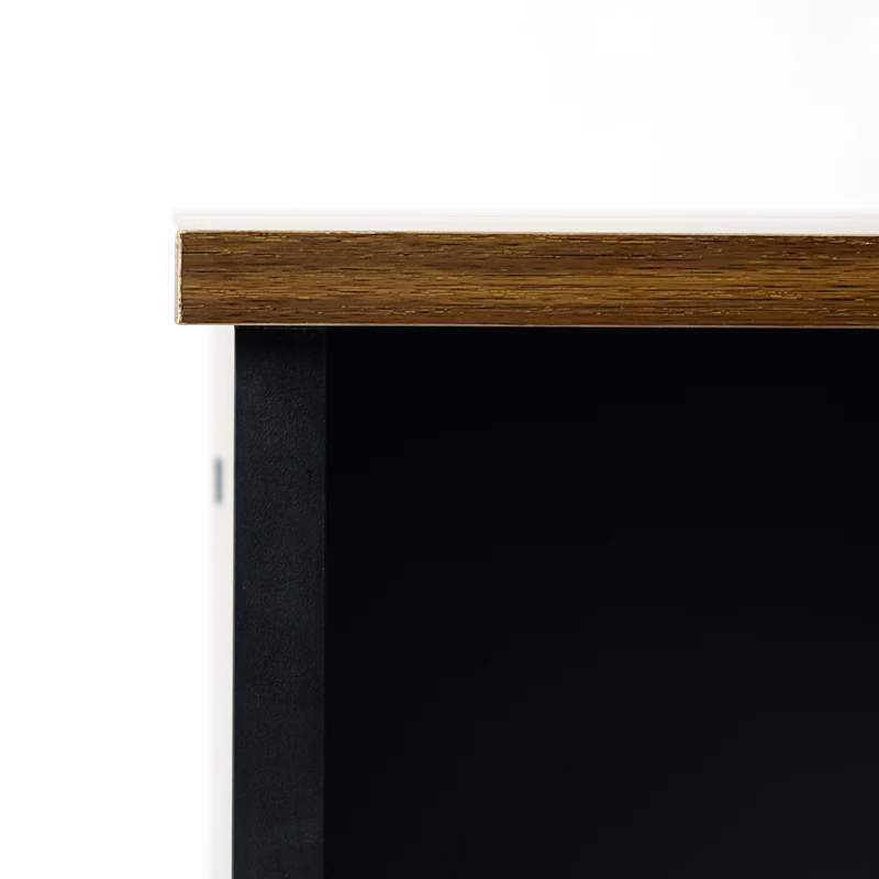 Esszimmerbank lang mit 90cm Sitzfläche, 2er Set - Eiche/Weiß/Schwarz - HYBLA