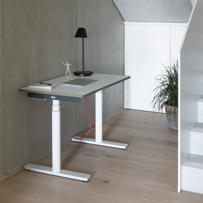 Eliot Schreibtisch Tiny White mit Tischplatte Design White