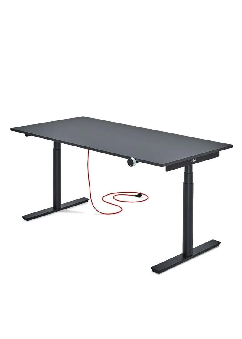 Eliot Black - mit Tischplatte Soft-Graphite