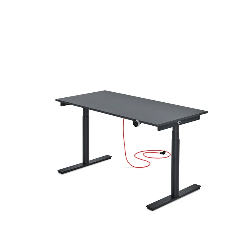Eliot Black - mit Tischplatte Soft-Graphite