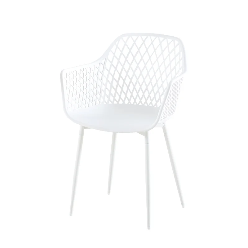ROME Hollow Arm Chair (4er-Set) – Weiß