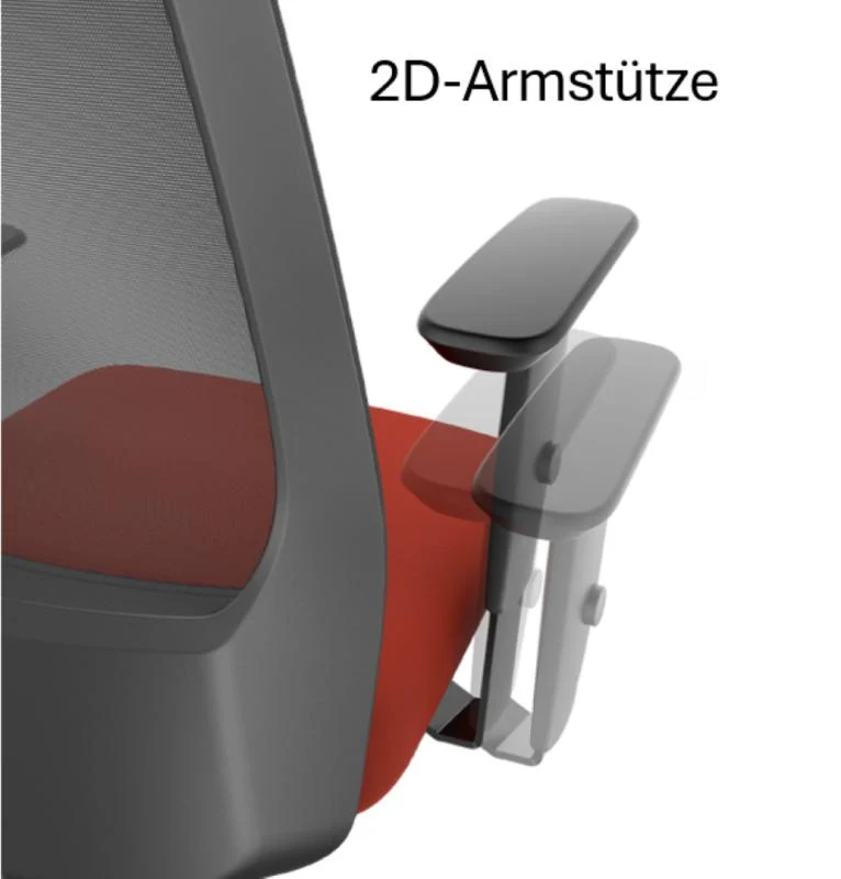 Bürodrehstuhl AirPad mit hohem Netzrücken und Kopfstütze