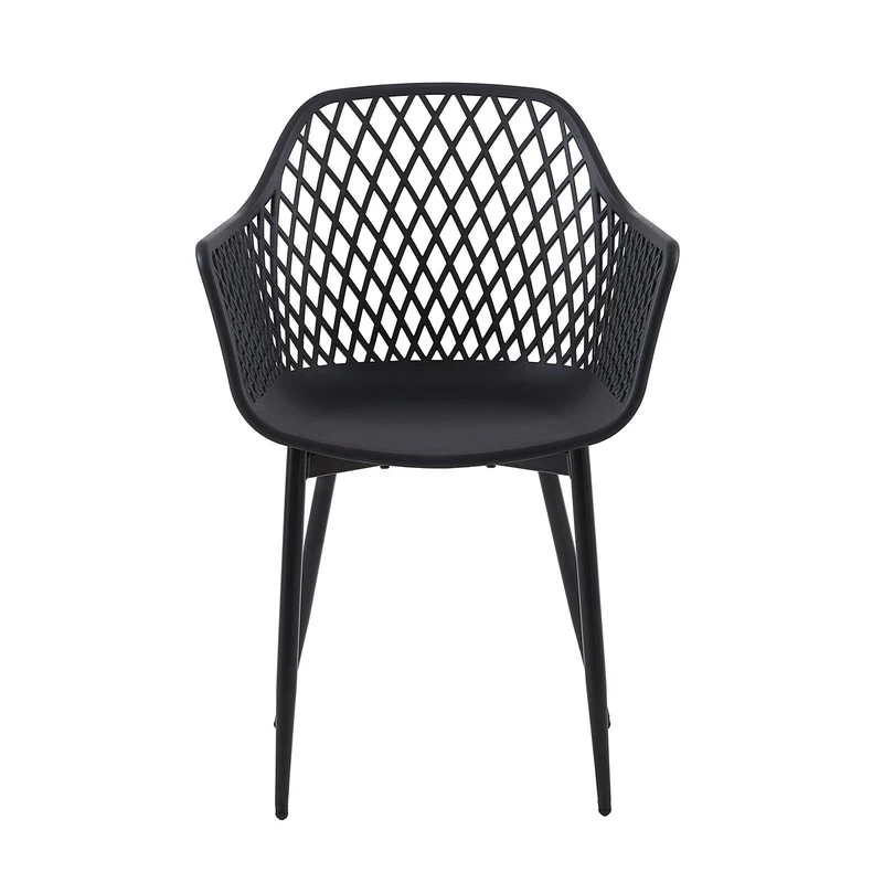 Esszimmerstuhl mit Metallbeinen, stilvoller Design-Stuhl – Schwarz-ROME