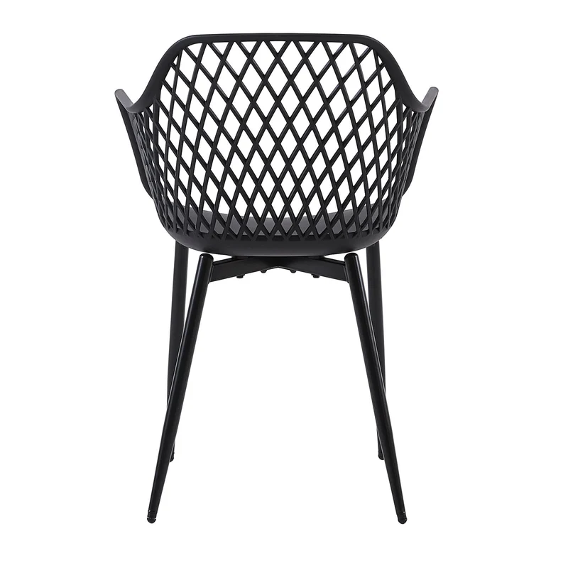 Esszimmerstuhl mit Metallbeinen, stilvoller Design-Stuhl – Schwarz-ROME