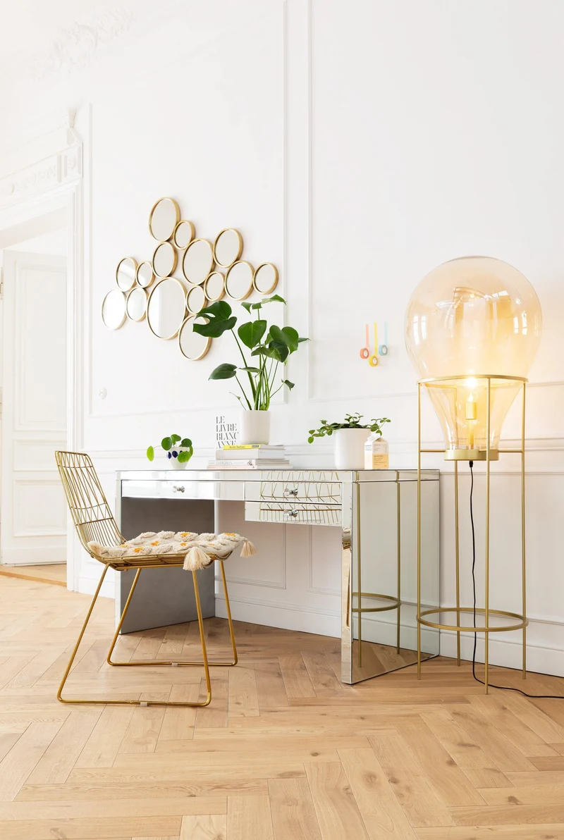 Schreibtisch Luxury Champagne 140x60cm