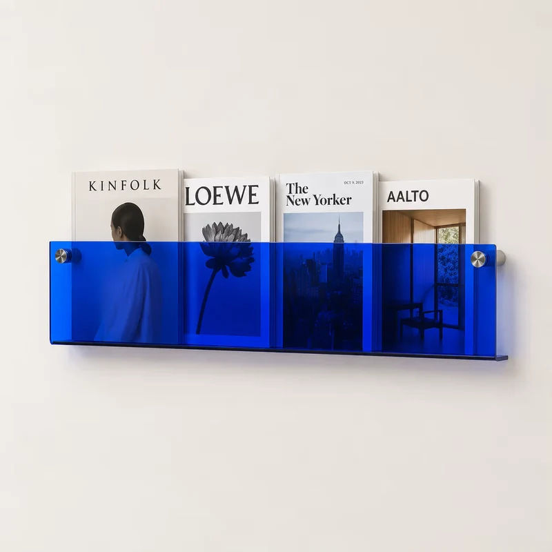 Floating Acrylic Magazine Holder