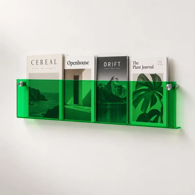 Floating Acrylic Magazine Holder