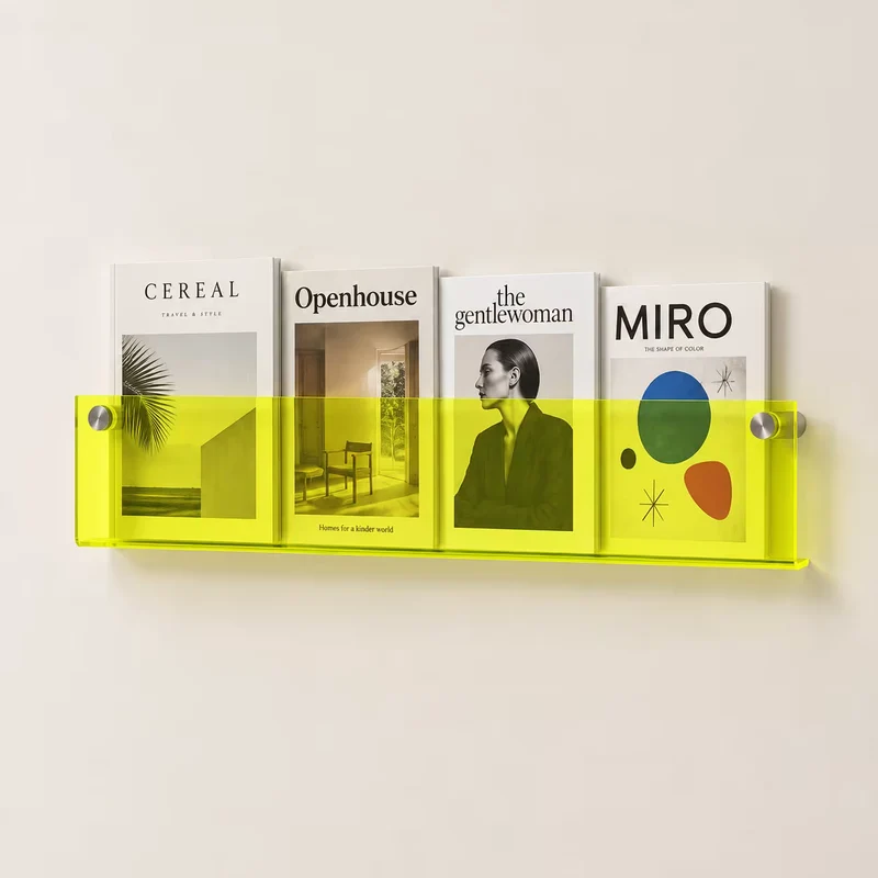 Floating Acrylic Magazine Holder