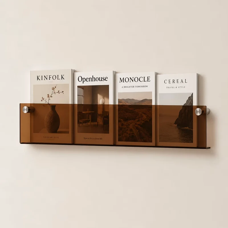 Floating Acrylic Magazine Holder