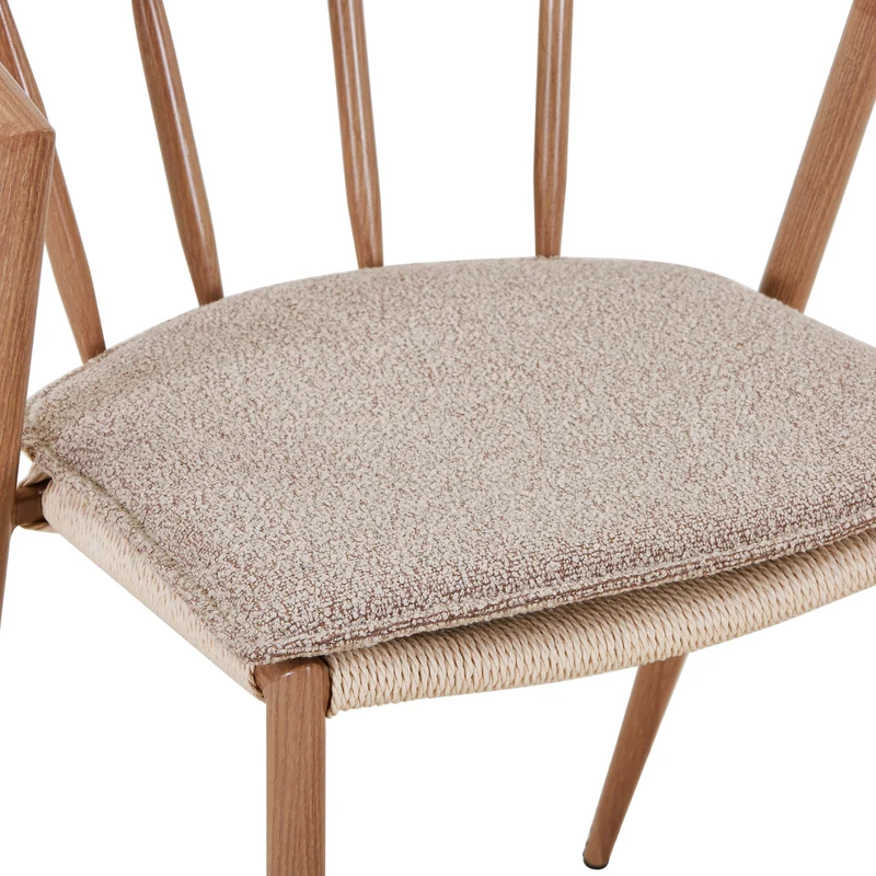 Bella - Sitzkissen in beige Bouclé