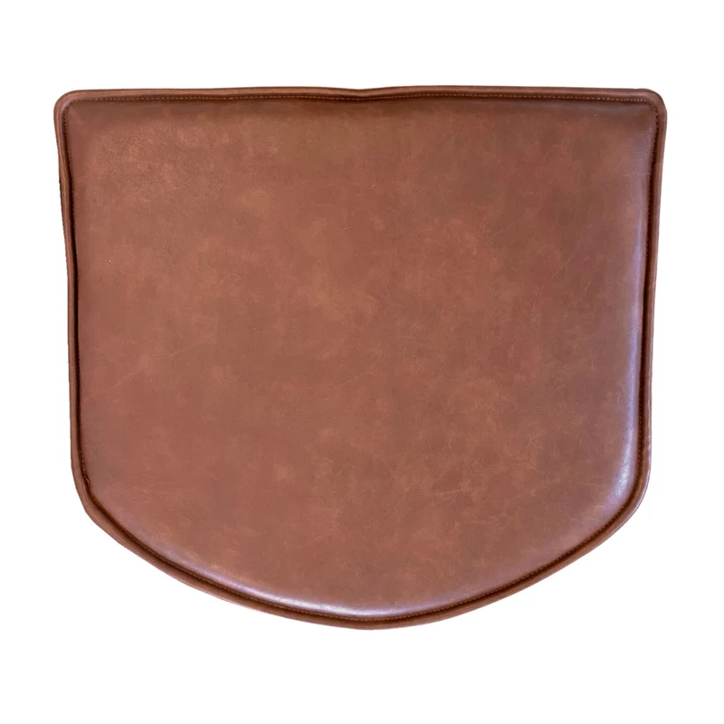 Bella - Sitzkissen aus braunem Kunstleder