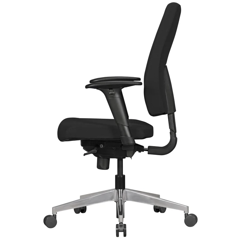 Bürostuhl DARIUS Schwarz Stoff Synchromechanik Armlehnen ergonomisch 120kg