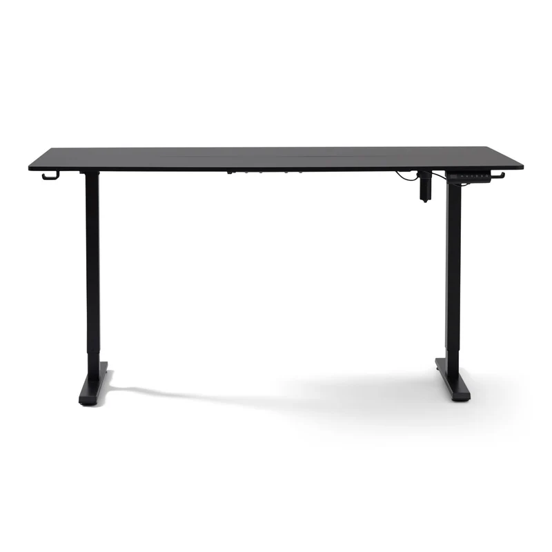Damian höhenverstellbarer Schreibtisch 160x80 cm in schwarz