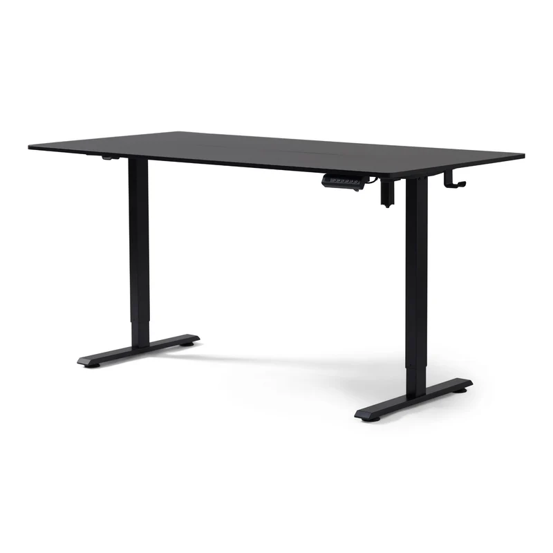 Damian höhenverstellbarer Schreibtisch 160x80 cm in schwarz