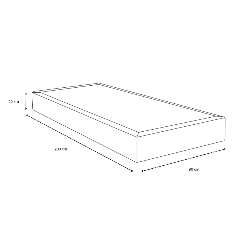 Premium Boxspringbett in Beige 180x200 cm mit 7 cm Memoryschaum Topper, exkl. Bettbeine