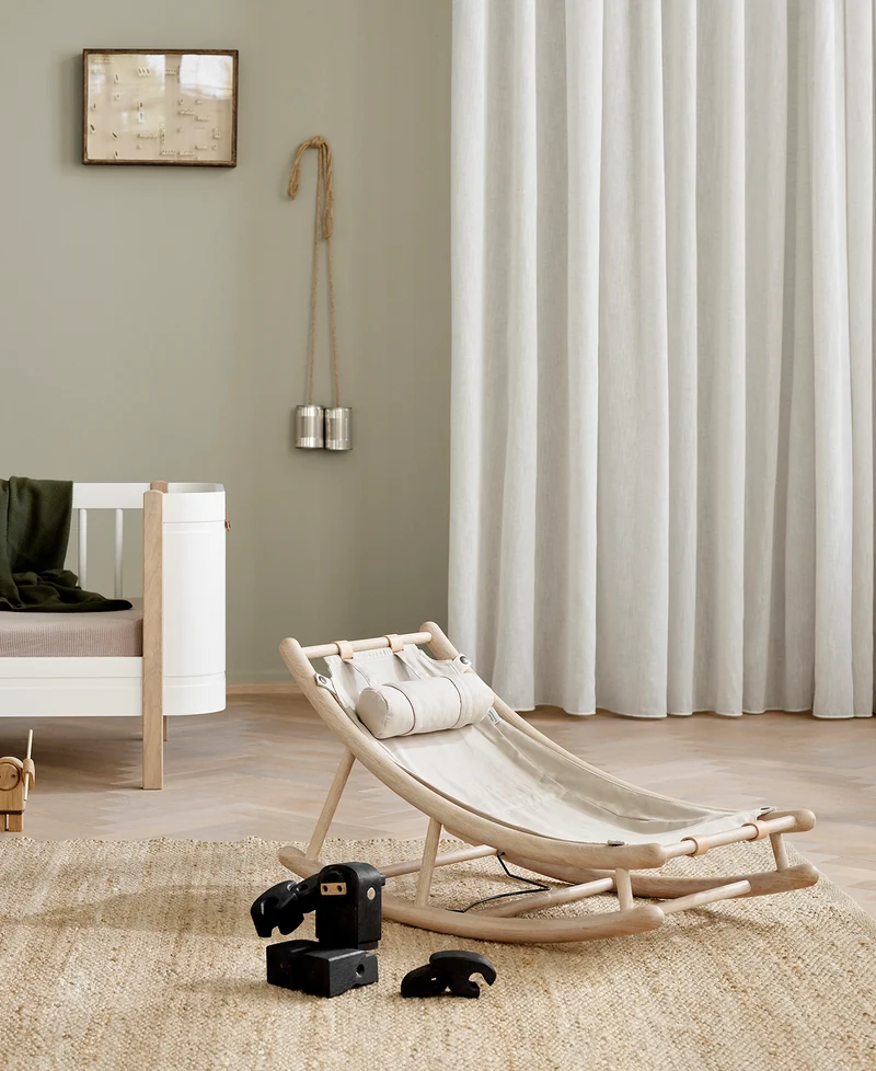 Oliver Furniture - Kinder Kleinkindwippe, Eiche/Weiß