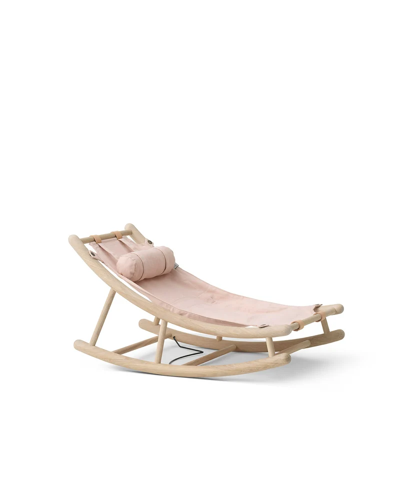 Oliver Furniture - Kinder Kleinkindwippe, Eiche/Rosa