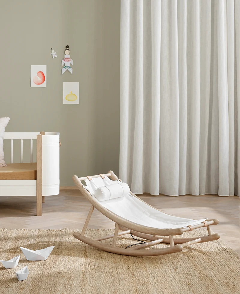 Oliver Furniture - Kinder Kleinkindwippe, Eiche/Grau