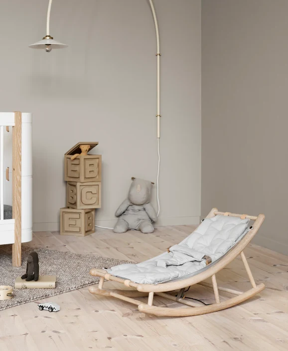 Oliver Furniture - Baby- und Kleinkindwippe, Eiche/Grau
