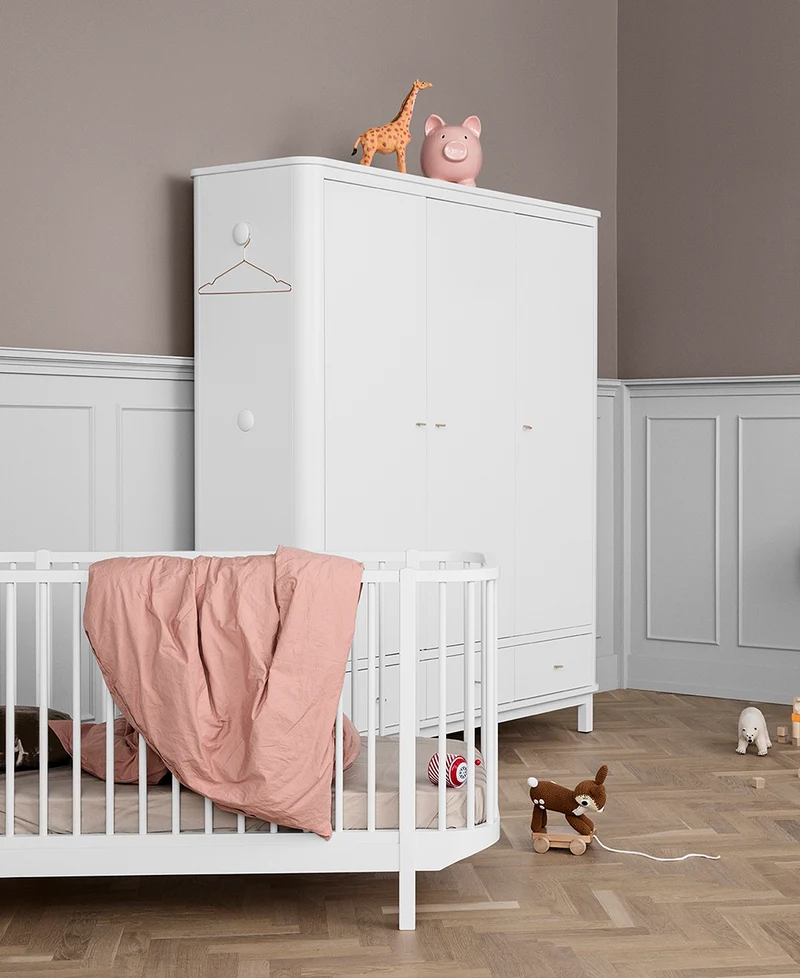 Oliver Furniture - Kleiderschrank 3-türig, Weiß