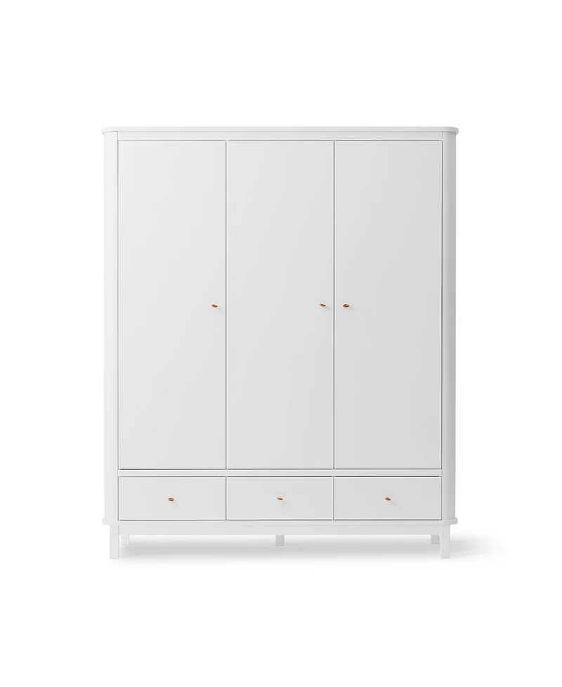 Oliver Furniture - Kleiderschrank 3-türig, Weiß