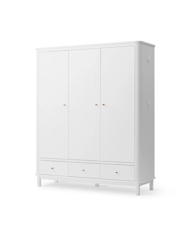 Oliver Furniture - Kleiderschrank 3-türig, Weiß