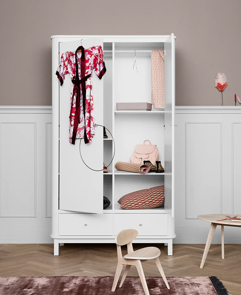 Oliver Furniture - Kleiderschrank 2-türig, Weiß