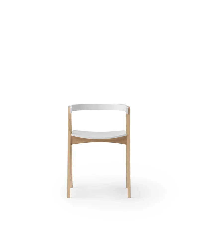 Oliver Furniture - Kinder Armlehnstuhl höhenverstellbar, Weiß/Eiche