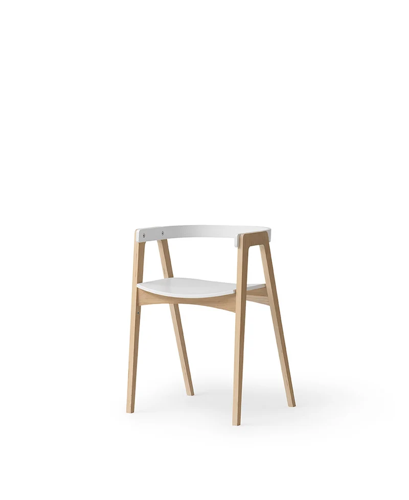 Oliver Furniture - Kinder Armlehnstuhl höhenverstellbar, Weiß/Eiche