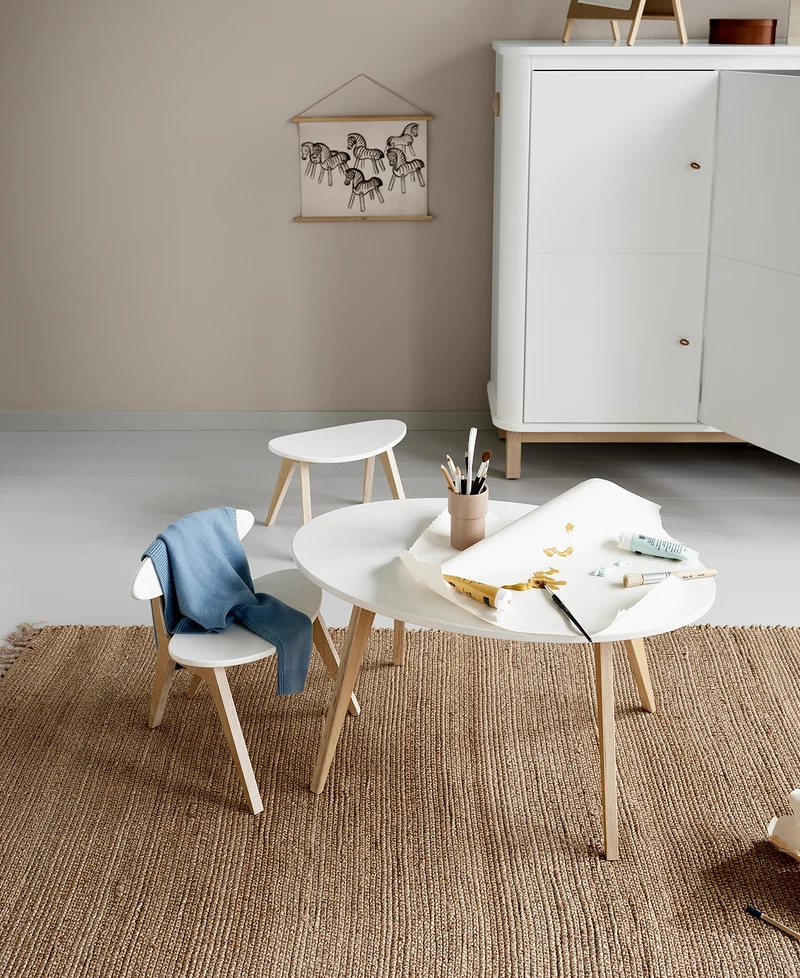 Oliver Furniture - PingPong Kindertisch, Weiß/Eiche