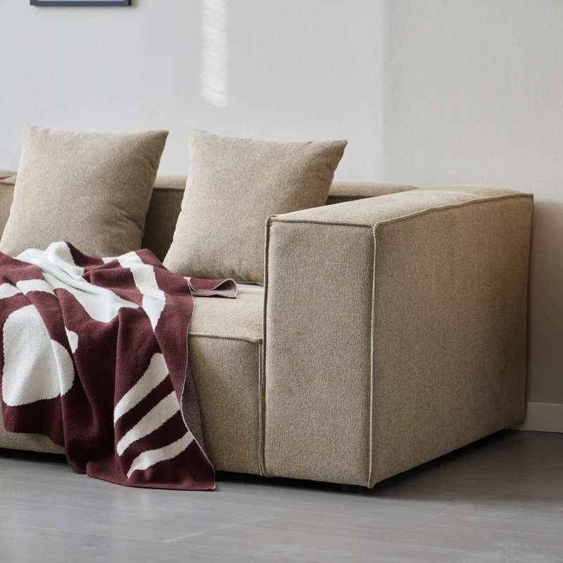 Hailey – Modulsofa in Sand mit 3 Modulen L: 415 x T: 100 x H: 65 cm