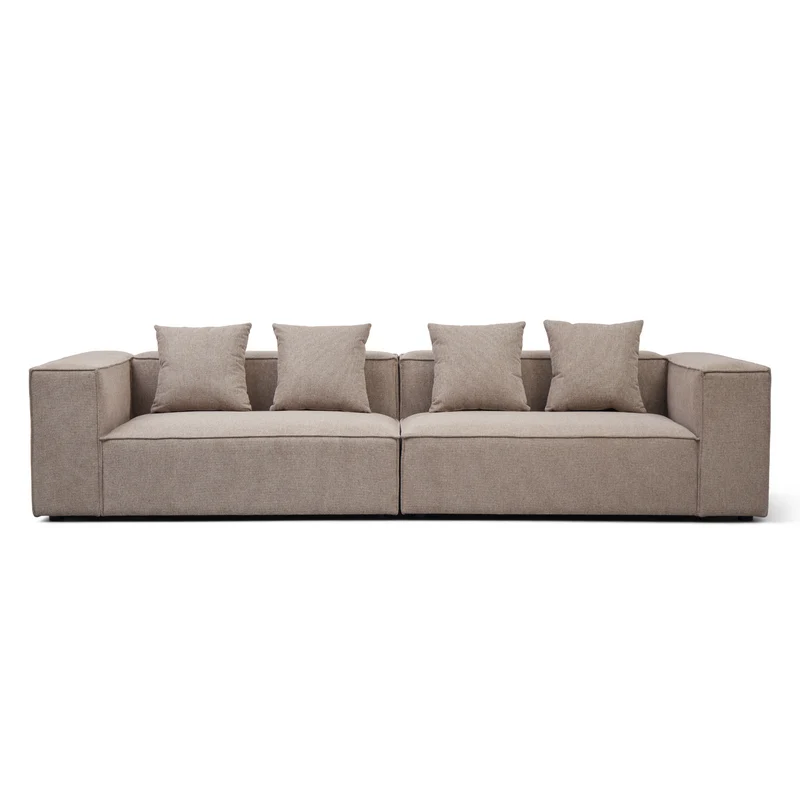 Hailey – Modulsofa in Sand mit 2 Modulen L: 294 x T: 100 x H: 65 cm