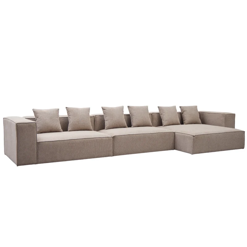 Hailey – Rechtsseitiges Chaiselongue-Modulsofa sand mit 3 Modulen L: 415 x T: 148 x H: 65 cm