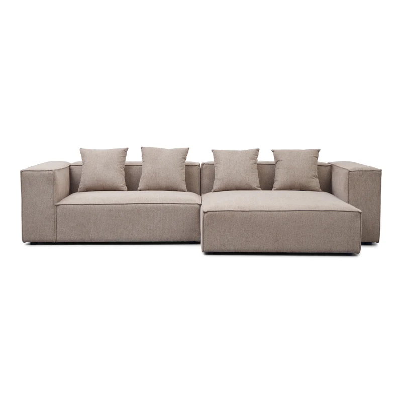 Hailey – Rechtsseitiges Chaiselongue-Modulsofa sand mit 2 Modulen L: 294 x T: 148 x H: 65 cm