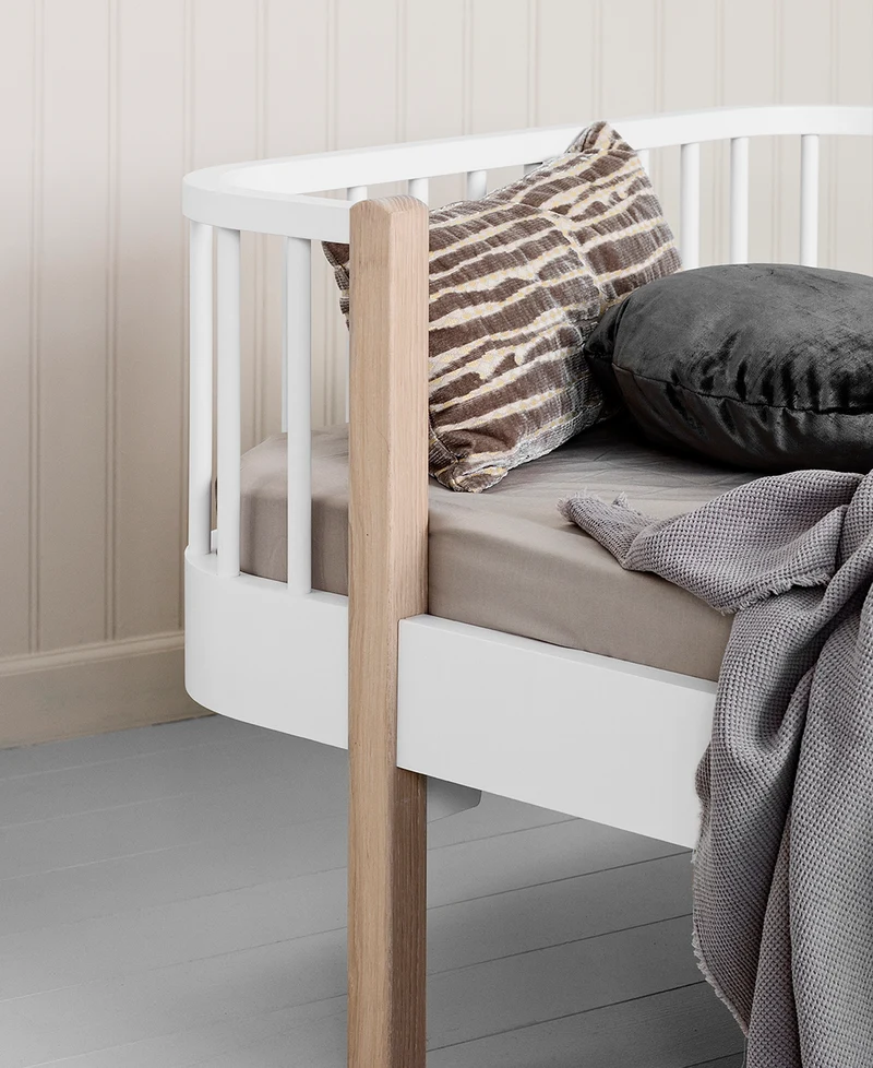 Oliver Furniture - Original Junior Kinder Bettsofa, 90x160 cm, Weiß/Eiche