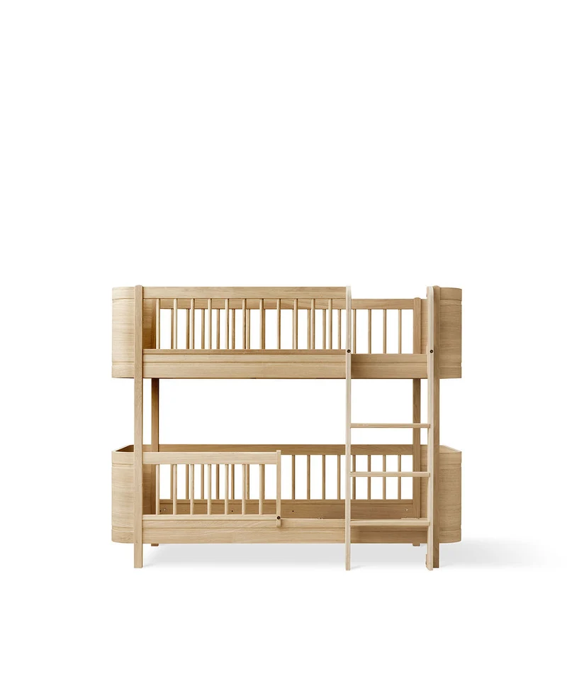 Oliver Furniture - Mini+ Kinder Etagenbett halbhoch, 68x162 cm, Eiche