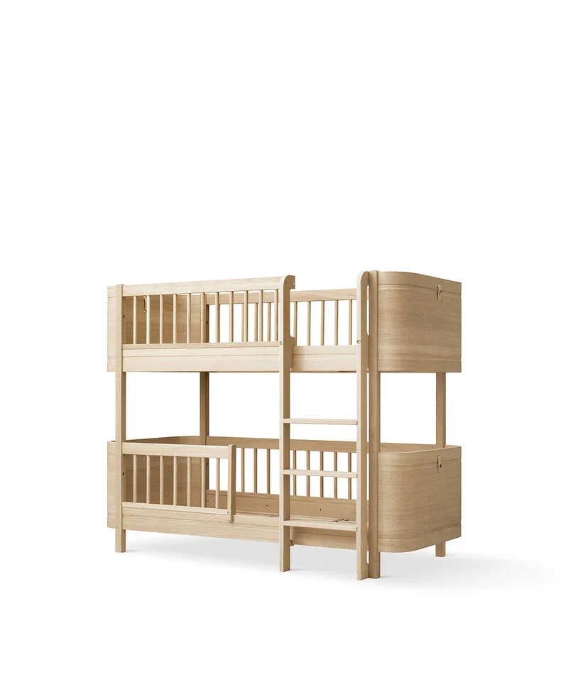 Oliver Furniture - Mini+ Kinder Etagenbett halbhoch, 68x162 cm, Eiche